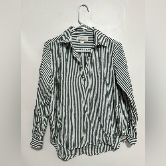 By Trovata California birds of paradise popover striped top size small - Picture 1 of 4